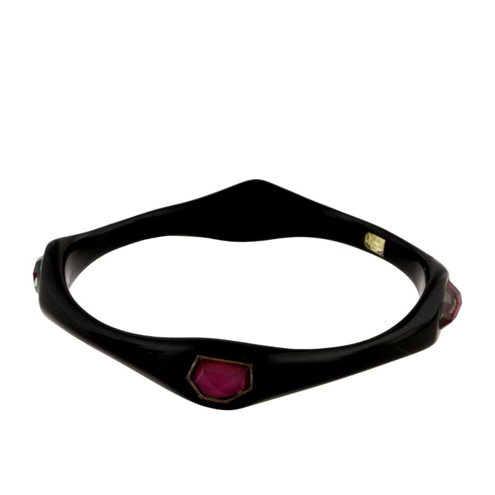 IPPOLITA STERLING SILVER QUARTZ & RESIN BANGLE BRACELET